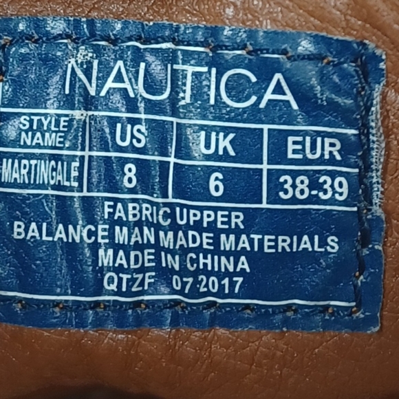 Nautica Suede Like Wedge Heel Ankle Boots Bootie Lace Up Shoes Tan Size 8 - Picture 9 of 9